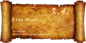Kiss Atos névjegykártya